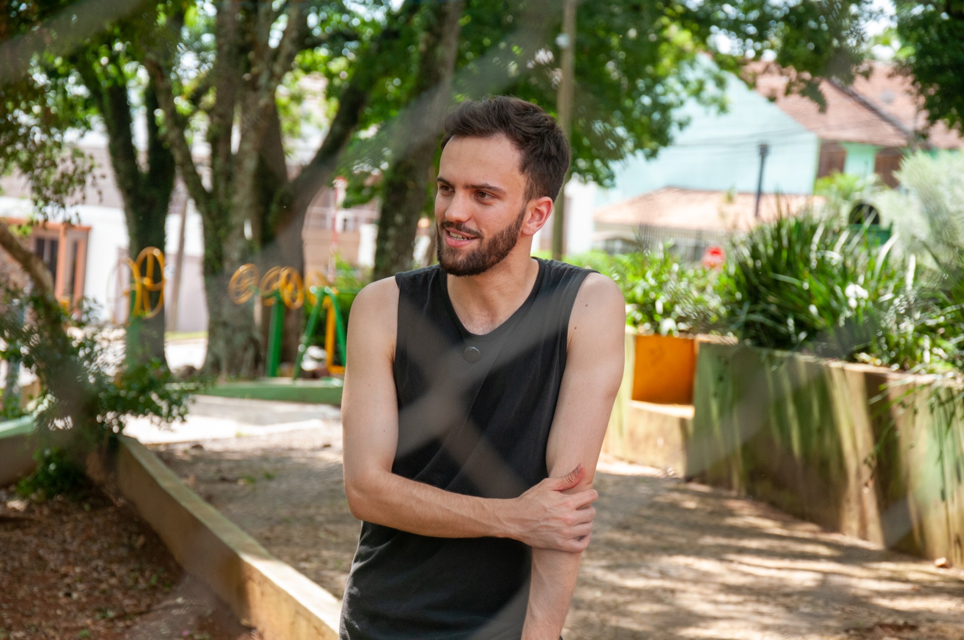 Atleta em reflexão